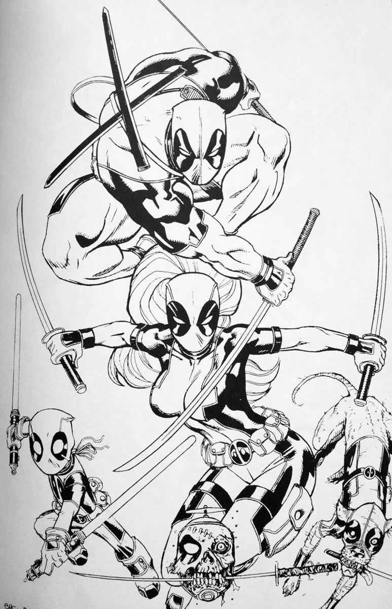 Libro - Color Your Own Deadpool Marvel Comics Para Colorear