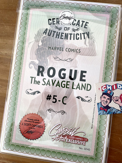 Comic - Rogue Savage Land #5 Firma Campbell Cover A, B Y C