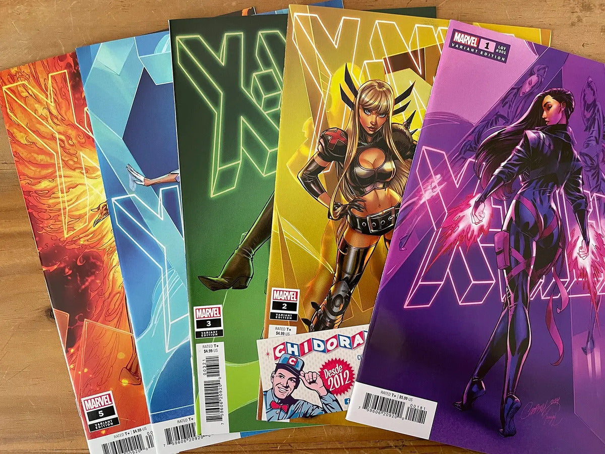 Comic Set - X-men #1 - #5 Scott Campbell Psylocke Rogue Sexy