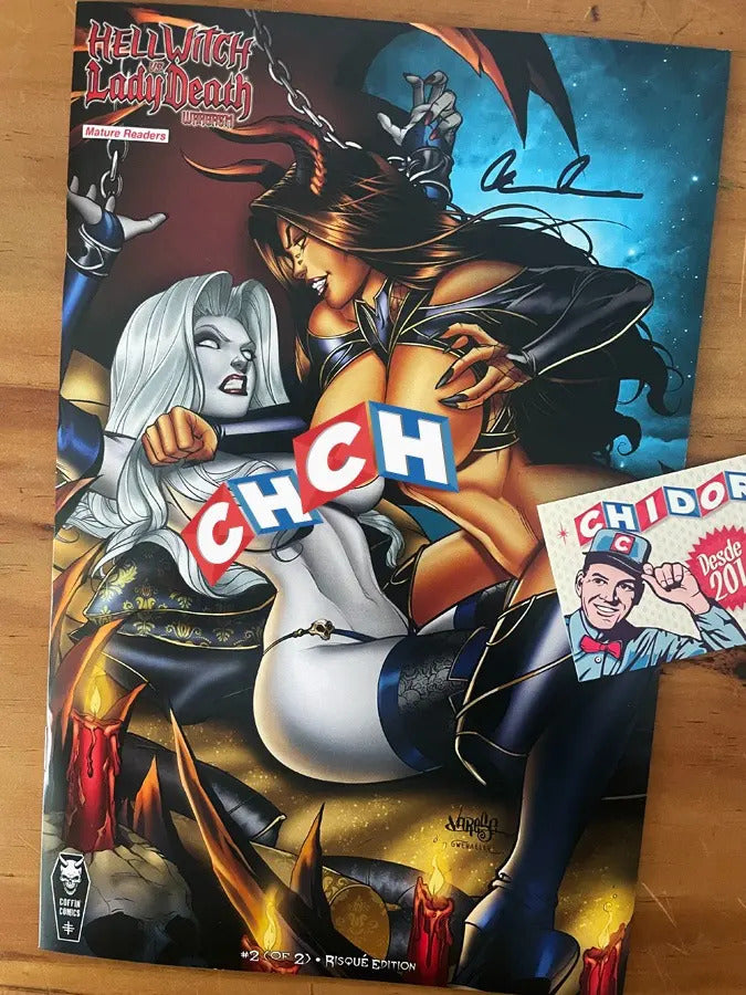 Comic - Hellwitch Vs Lady Death Wargasm 2 Risque Sexy Varese