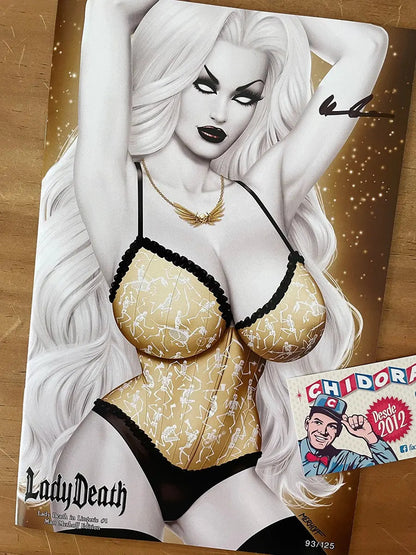 Comic - Lady Death In Lingerie #1 Matt Merhoff Sexy Coa