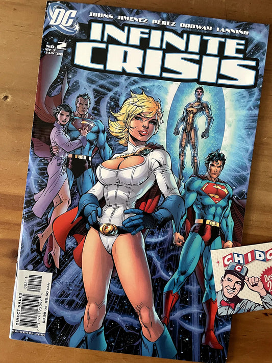 Comic - Infinite Crisis #2 Jim Lee Power Girl Superman