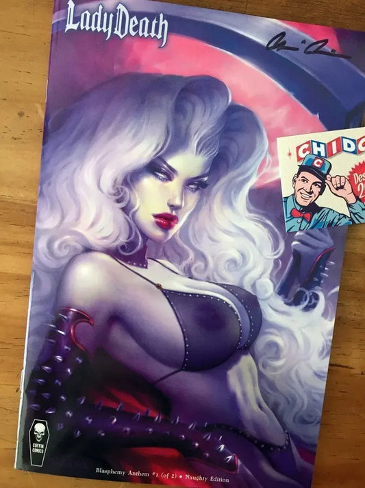 Comic - Lady Death Blasphemy #1 Khamunaki Firmada Pulido Ltd