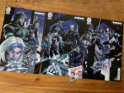 Comic Set - Batman #163 Heroes Hush Connecting Set Jim Lee