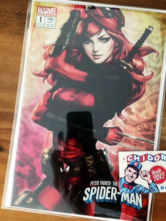 Comic - Spectacular Spider-man #1 Artgerm Mj Deadpool Cover