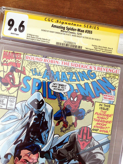 Comic Cgc - Amazing Spider-man #355 Stan Lee Bagley Firma