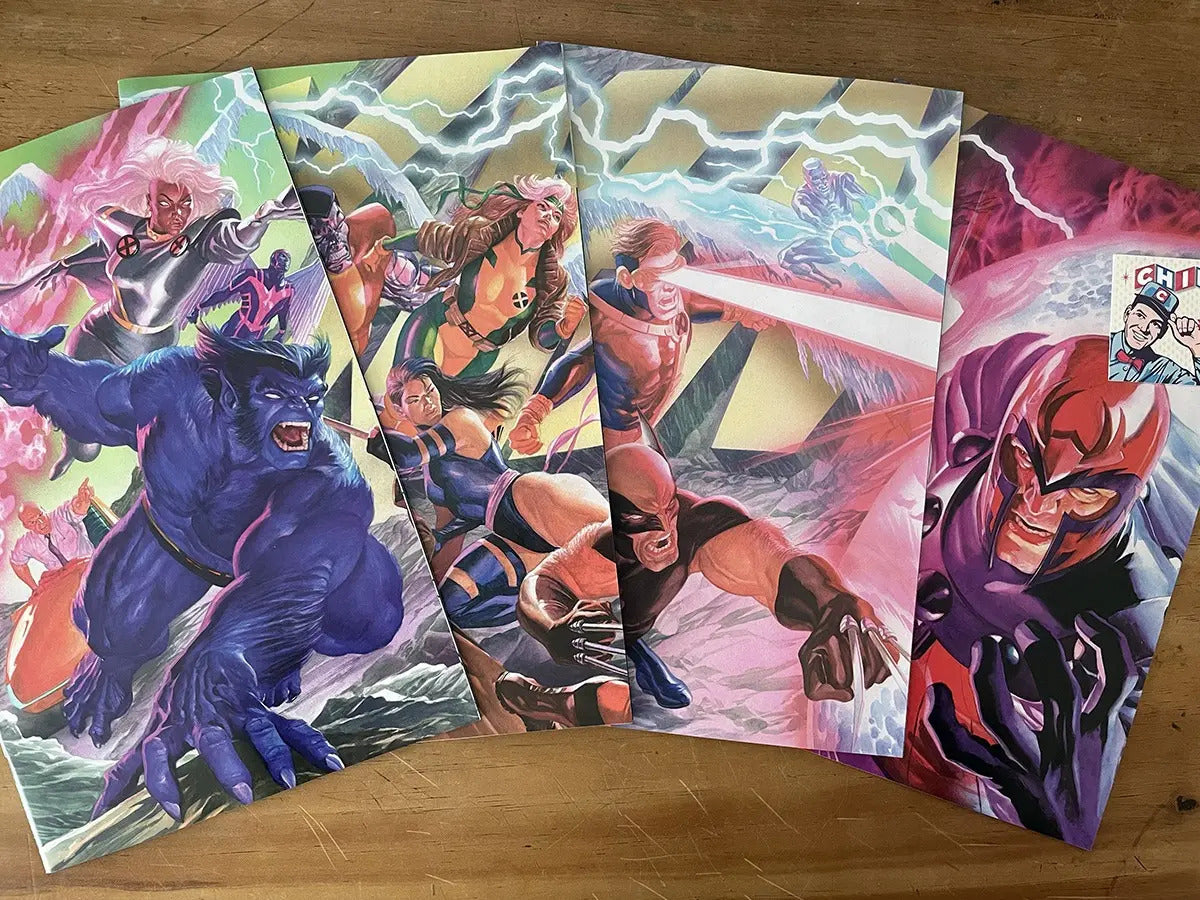 Comic Set - X-men Jim Lee Homage Connecting Alex Ross Jean