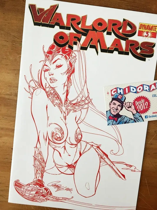 Comic - Warlord Of Mars #3 Red Sketch Variant Scott Campbell