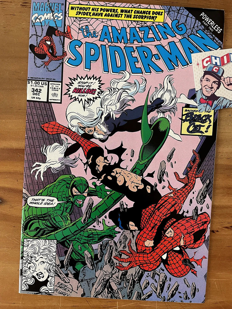 Comic - Armazing Spider-man #342 Black Cat Erik Larsen