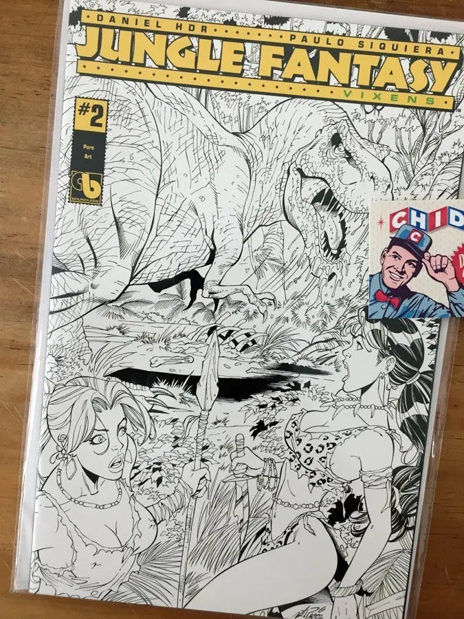 Comic - Jungle Fantasy Vixens #2 Pure Art Al Rio Sexy Sketch