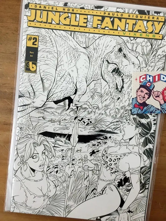 Comic - Jungle Fantasy Vixens #2 Pure Art Al Rio Sexy Sketch