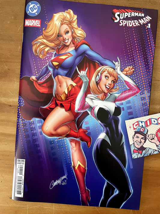 Comic - Superman Spider-man Scott Campbell Supergirl
