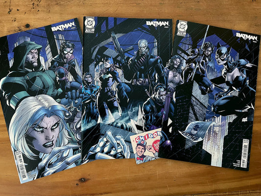 Comic Set - Batman #163 Heroes Hush Connecting Set Jim Lee