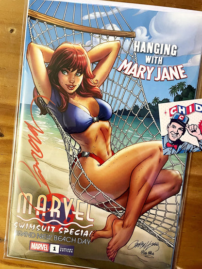Comic - Marvel Swimsuit Beach Day Campbell Mj Firma Coa