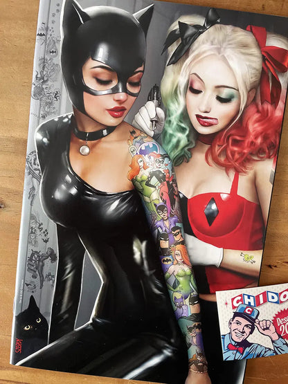 Comic - Catwoman #50 Szerdy Trade Sexy Harley Quinn Tattoo