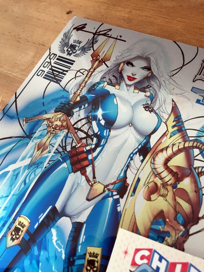 Comic - Lady Death Nightmare Symphony #1 Metal Tyndall Coa