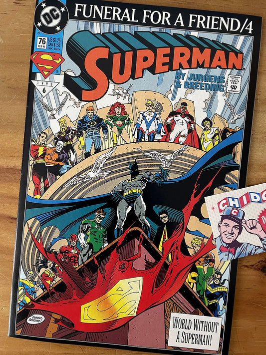 Comic - Superman #76 Funeral For A Friend Muerte Superman