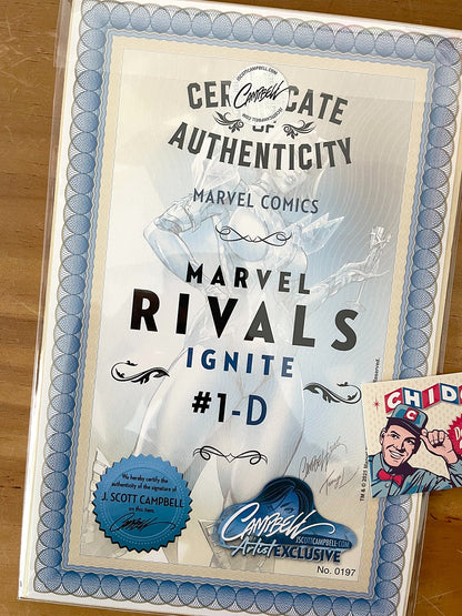 Comic - Marvel Rivals Ignite #1 Scott Campbell Set Firmado
