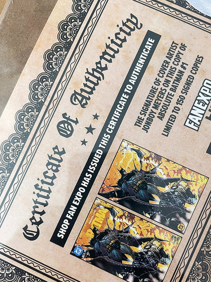 Comic - Absolute Batman #1 Jonboy Firmada Foil Scott Snyder