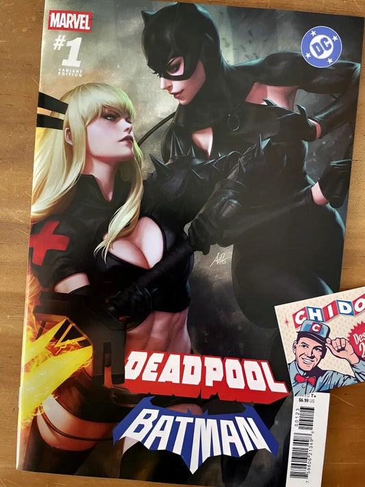 Comic - Batman Deadpool #1 Catwoman Artgerm Scott Snyder