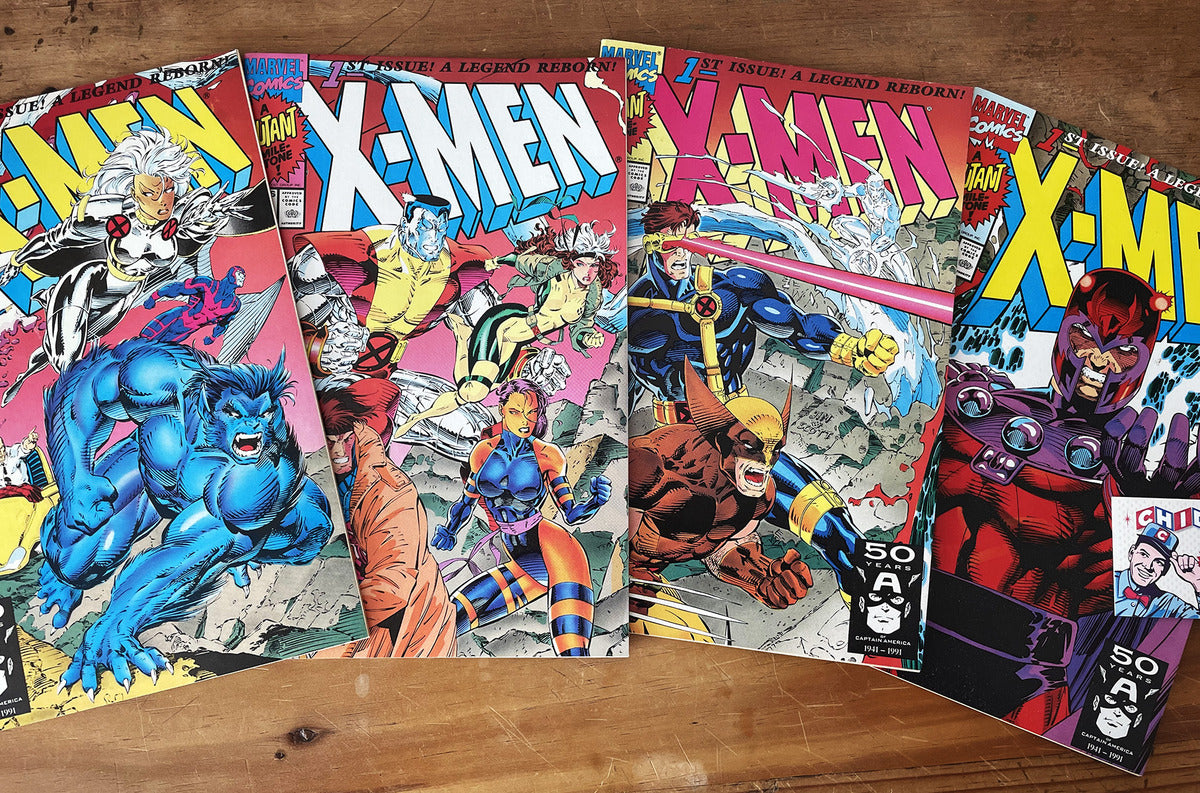 Comic Set - X-men #1 Jim Lee Set Connecting Completo Jean
