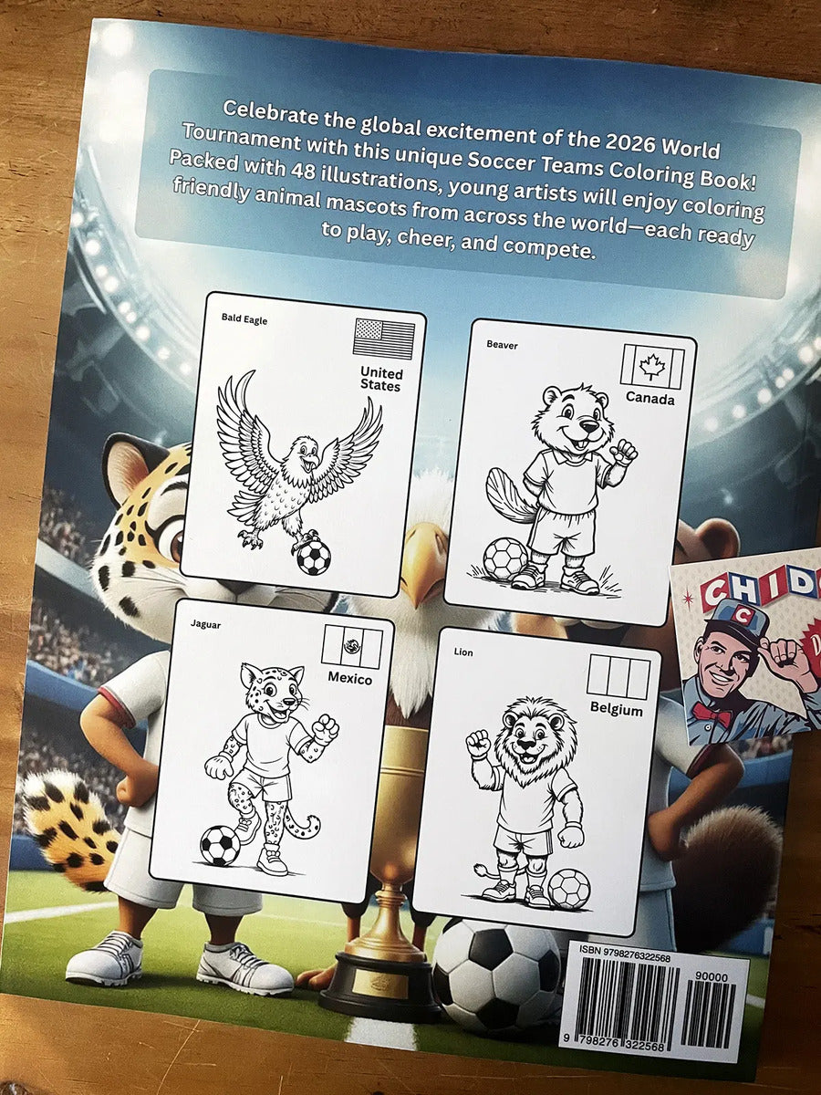 Libro Colorear Niños Mundial Fútbol Album México 2026 Fifa
