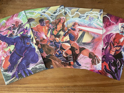 Comic Set - X-men Jim Lee Homage Connecting Alex Ross Jean