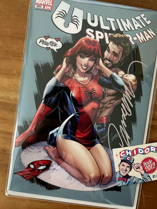 Comic - Ultimate Spider-man #4 Scott Campbell Asm #607 Firma