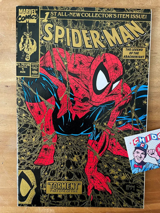 Comic - Spider-man #1 Torment Mcfarlane Gold Variant Vg