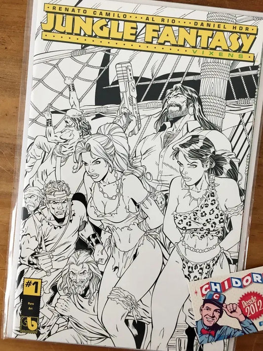 Comic - Jungle Fantasy Vixens #1 Pure Art Al Rio Sexy Sketch