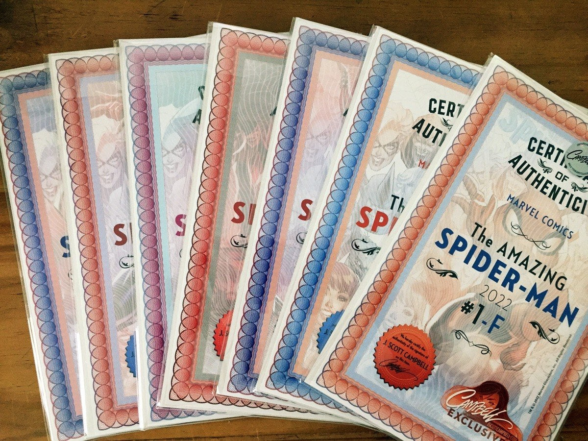 Comic Set - Amazing Spider-man #1 Scott Campbell Firmado Mj