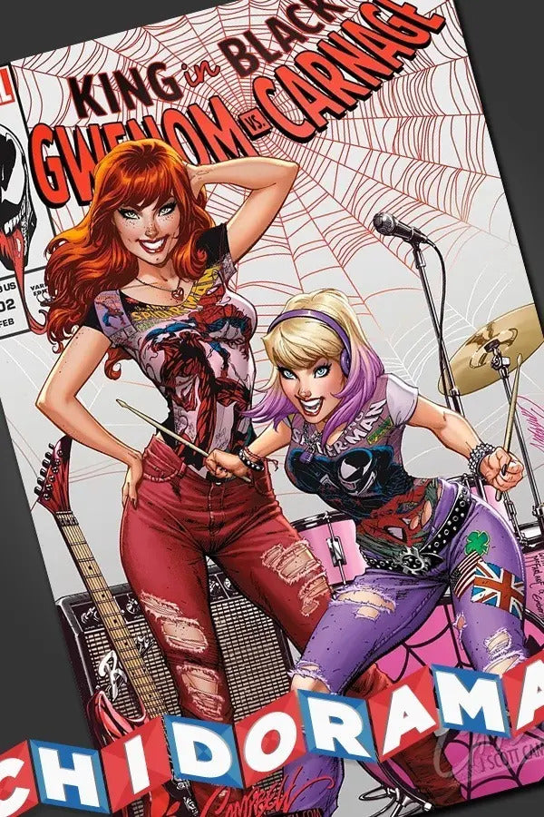 Comic Set - Gwenom Vs Carnage 2 King In Black Scott Campbell