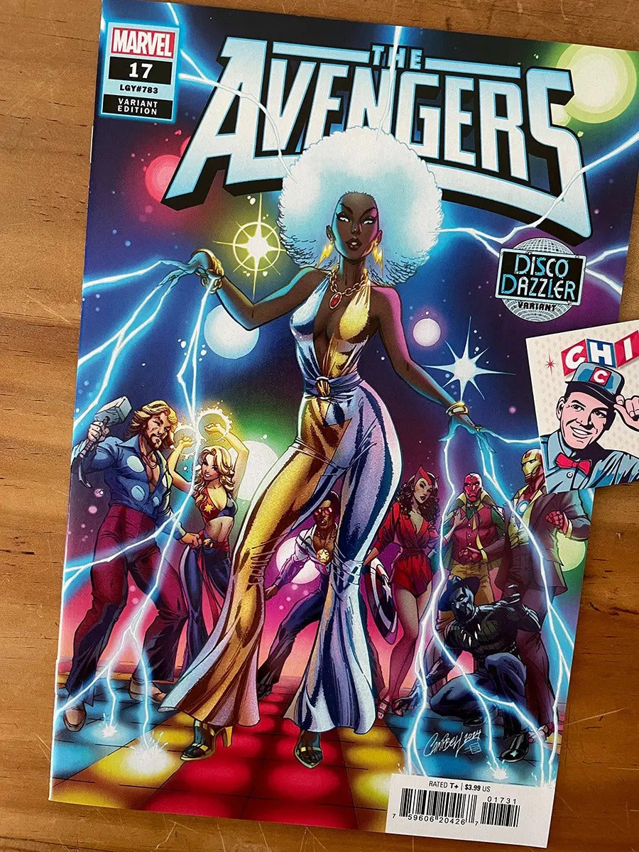 Comic - Avengers #17 Scott Campbell Disco Dazzler Storm