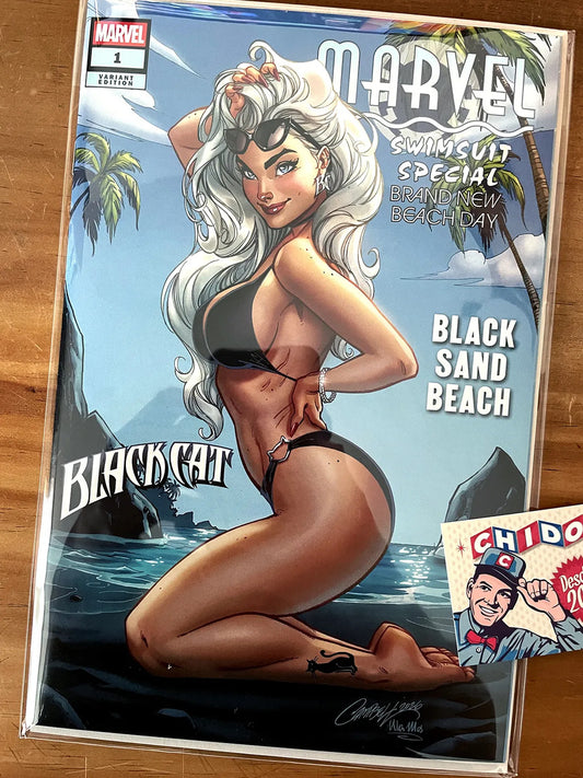 Comic - Marvel Swimsuit Special #1 Black Cat Scott Campbell
