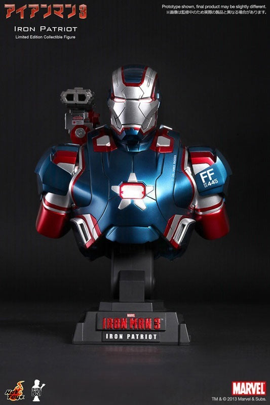 Iron Patriot Bust Busto Iron Man 1/4 Hot Toys Nuevo