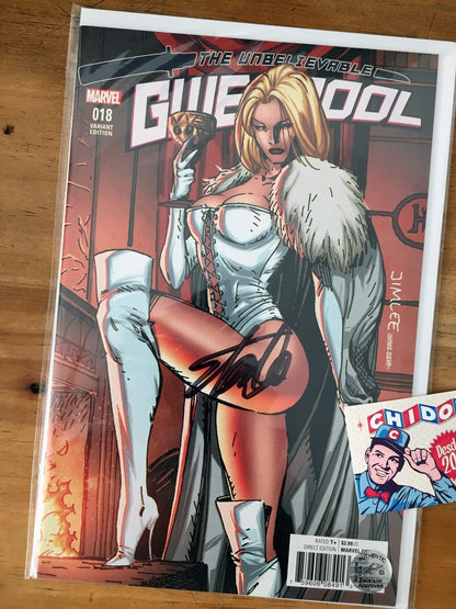 Comic - Gwenpool #18 Emma Frost Jim Lee Stan Lee Firmado Coa