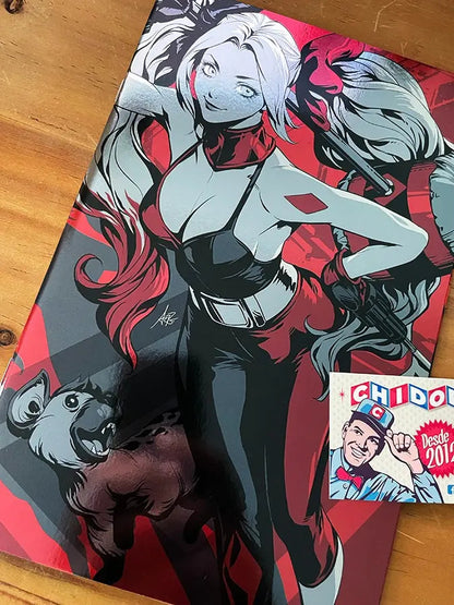 Comic - Harley Quinn Black White Redder Foil Artgerm Sexy