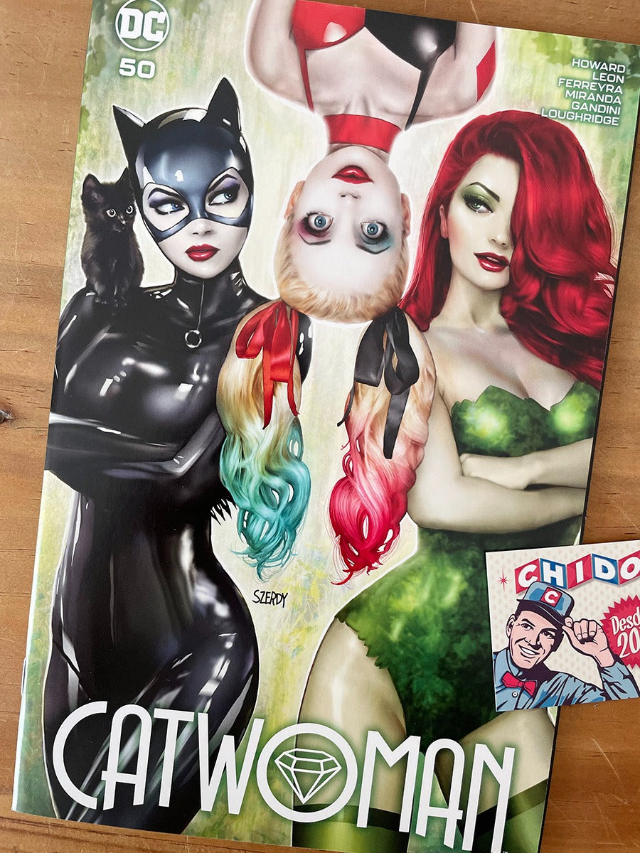 Comic - Catwoman #50 Sexy Szerdy Harley Quinn Poison Ivy