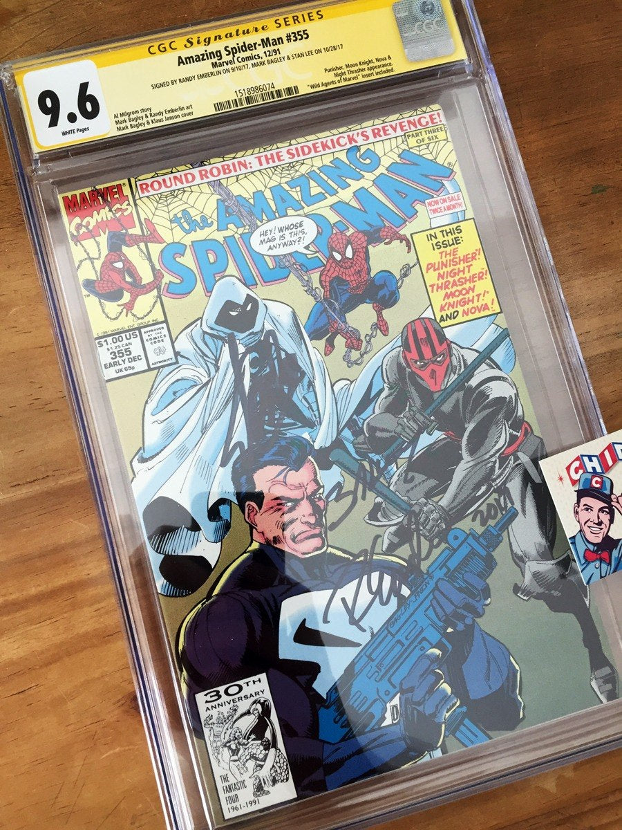 Comic Cgc - Amazing Spider-man #355 Stan Lee Bagley Firma