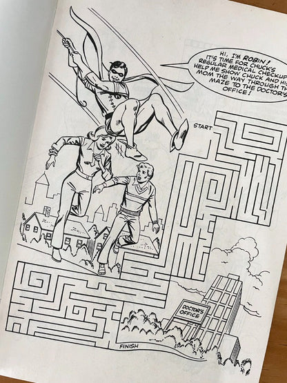 Comic - Super Heroes Goodhealth Book Batman Superman
