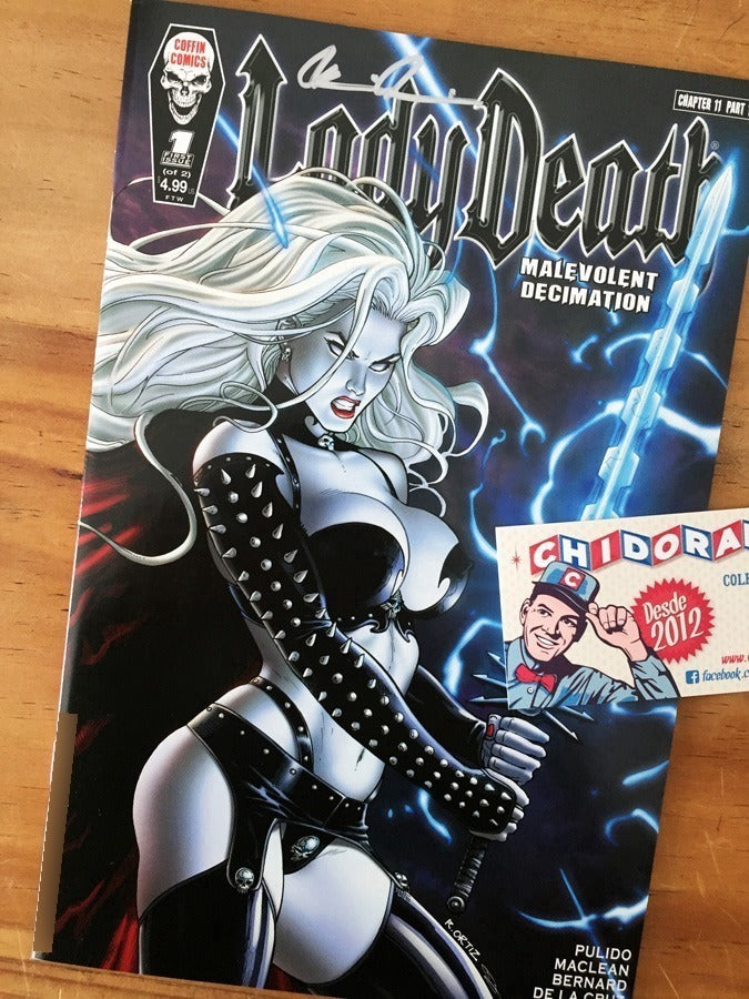 Comic - Lady Death Malevolent Decimation 1 Firmada Coa Ortiz