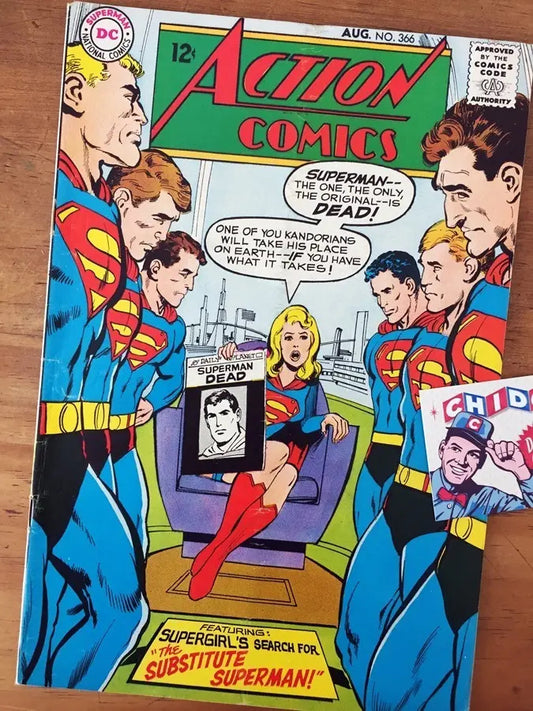 Comic - Action Comics #366 Superman Supergirl Neal Adams