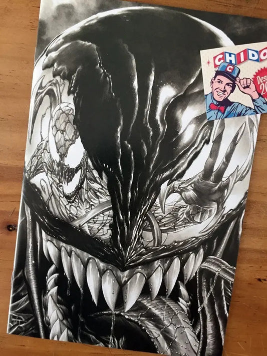 Comic - Venom Carnage White & Blood #1 Suayan B&w Virgin