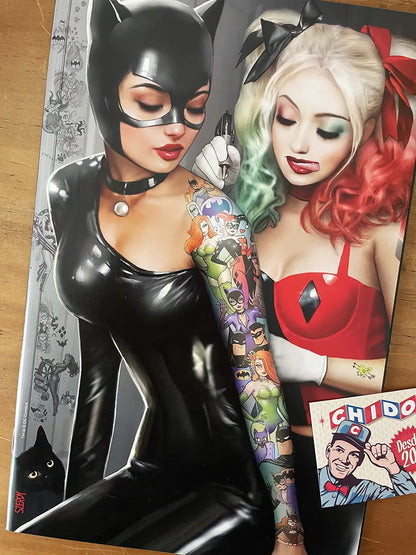 Comic - Catwoman #50 Szerdy Trade Sexy Harley Quinn Tattoo