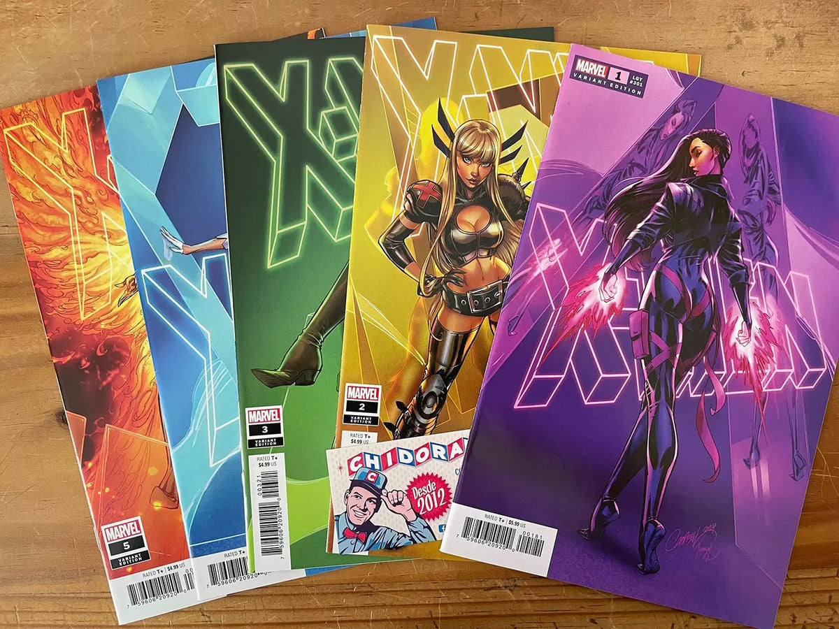 Comic Set - X-men #1 - #5 Scott Campbell Psylocke Rogue Sexy
