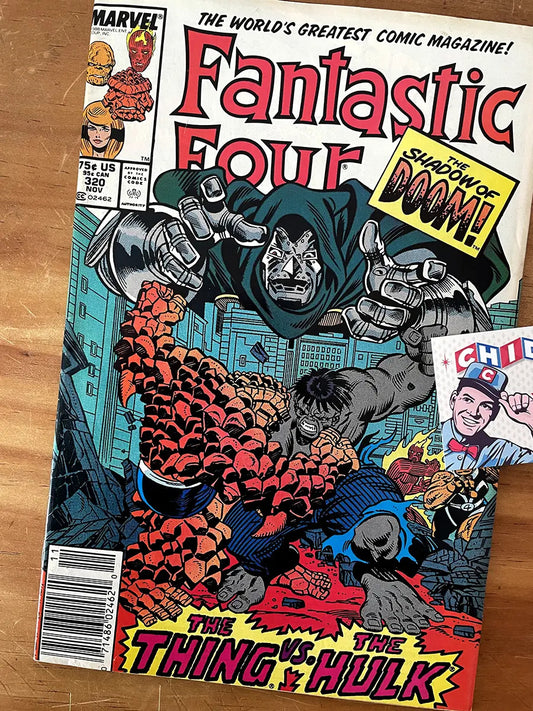 Comic - Fantastic Four #320 Hulk Vs Thing Vs Doom Pollard