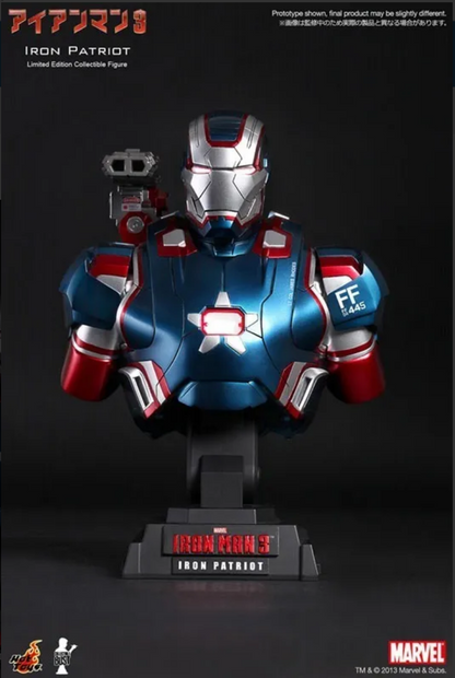 Figura - Iron Patriot Bust Busto Iron Man 1/4 Hot Toys Nuevo