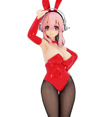 Super Sonico Bicute Bunnies Figure Furyu Red Nueva