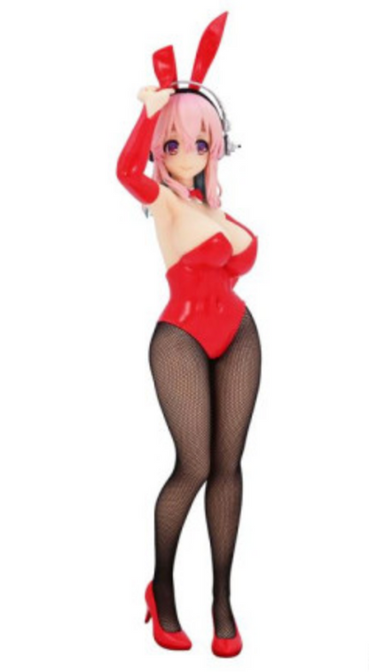 Super Sonico Bicute Bunnies Figure Furyu Red Nueva