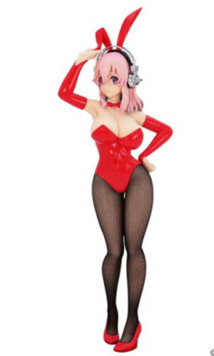 Super Sonico Bicute Bunnies Figure Furyu Red Nueva